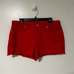 Red Denim Gap Shorts